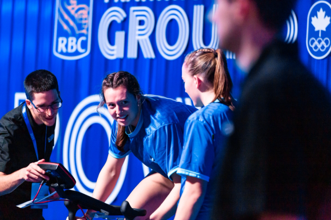 An athlete competing in RBC Training Ground