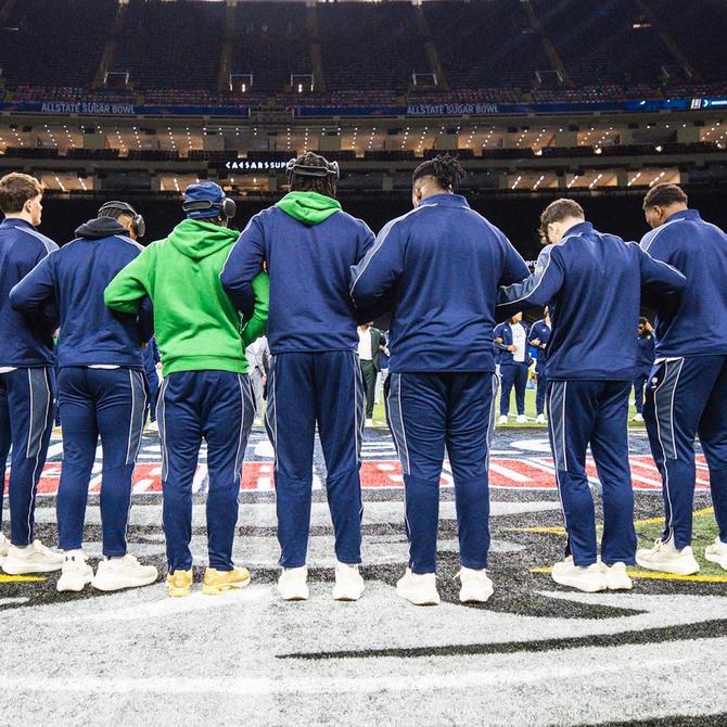 The Notre Dame football team has a moment of silence before the Sugar Bowl to honor those affected by Wednesday’s terrorist attack in New Orleans.