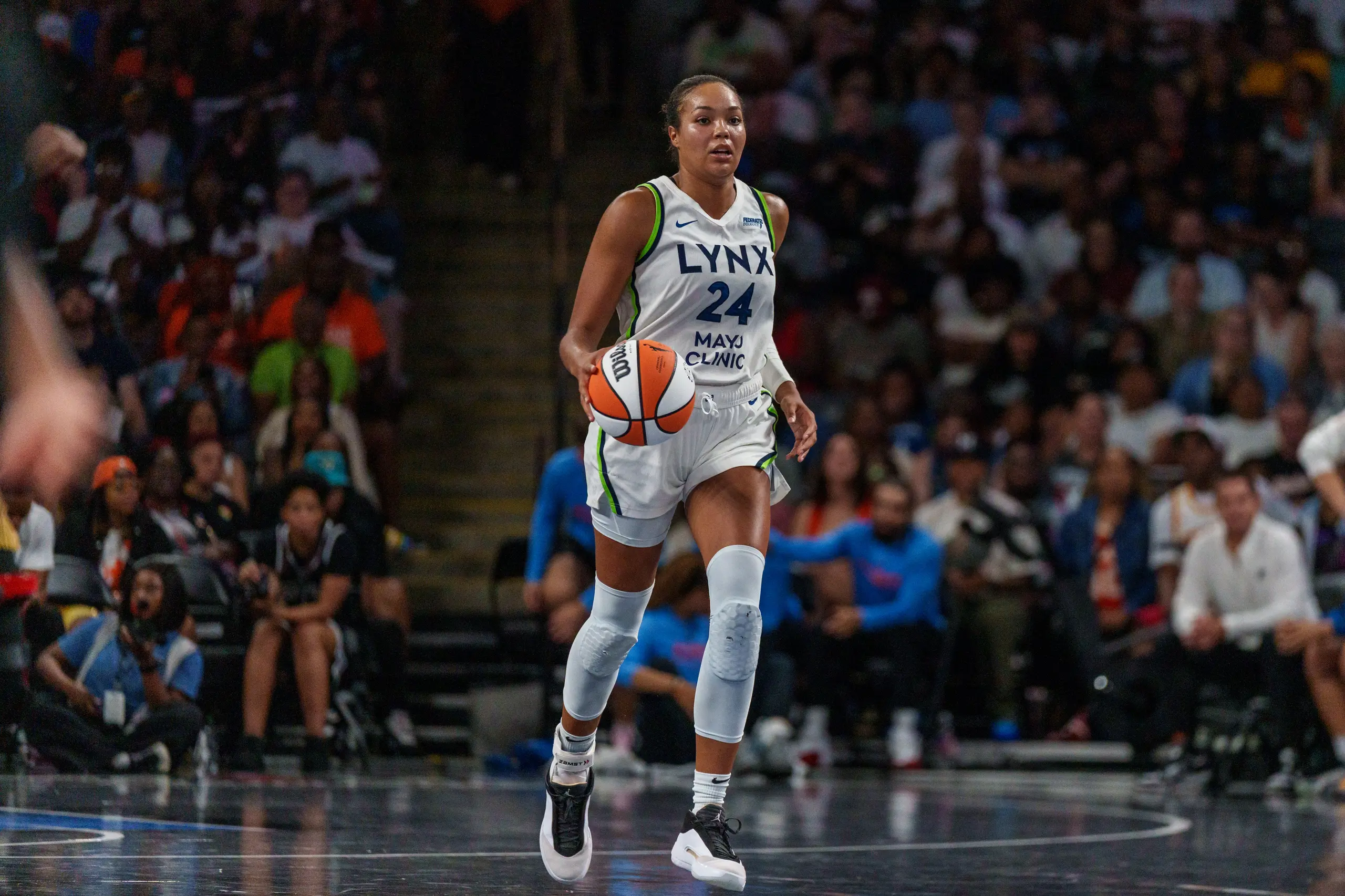 Minnesota Lynx star Napheesa Collier was the first pro basketball player to wear the new Air Jordan 40 in a game