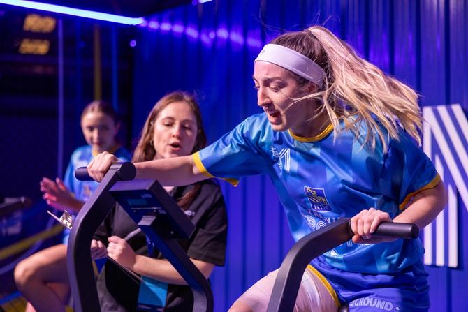 An athlete competing in RBC Training Ground