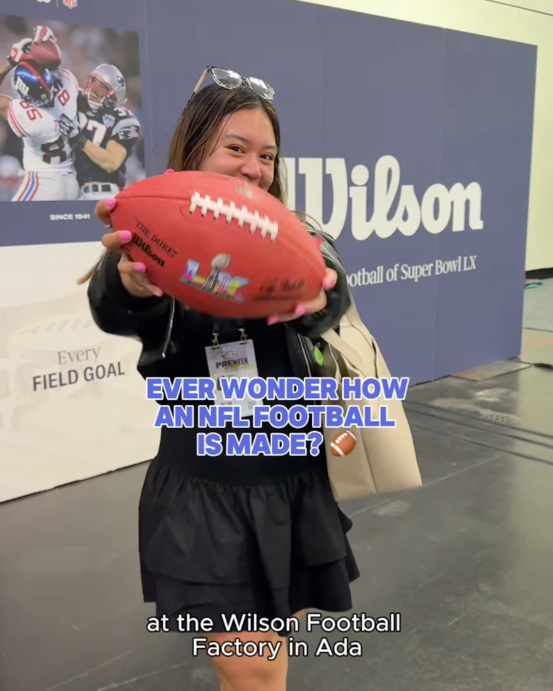 Every NFL football is handcrafted and we got to step into the process ourselves. 😮‍💨🏈⁣