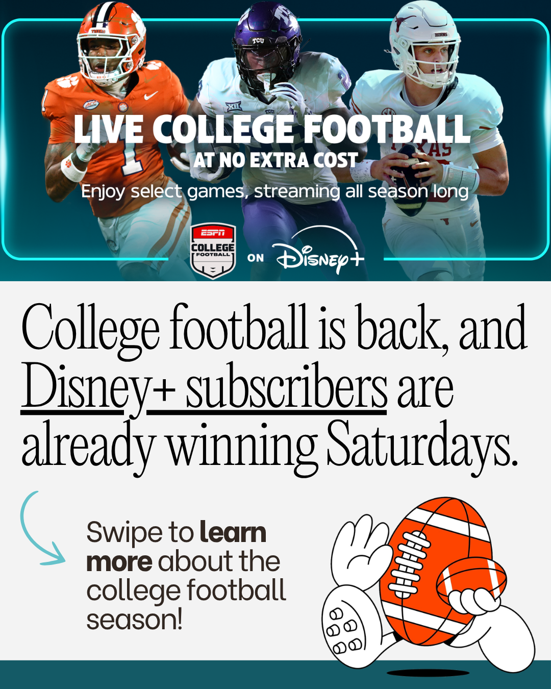 College football Saturdays are officially back. 🏈