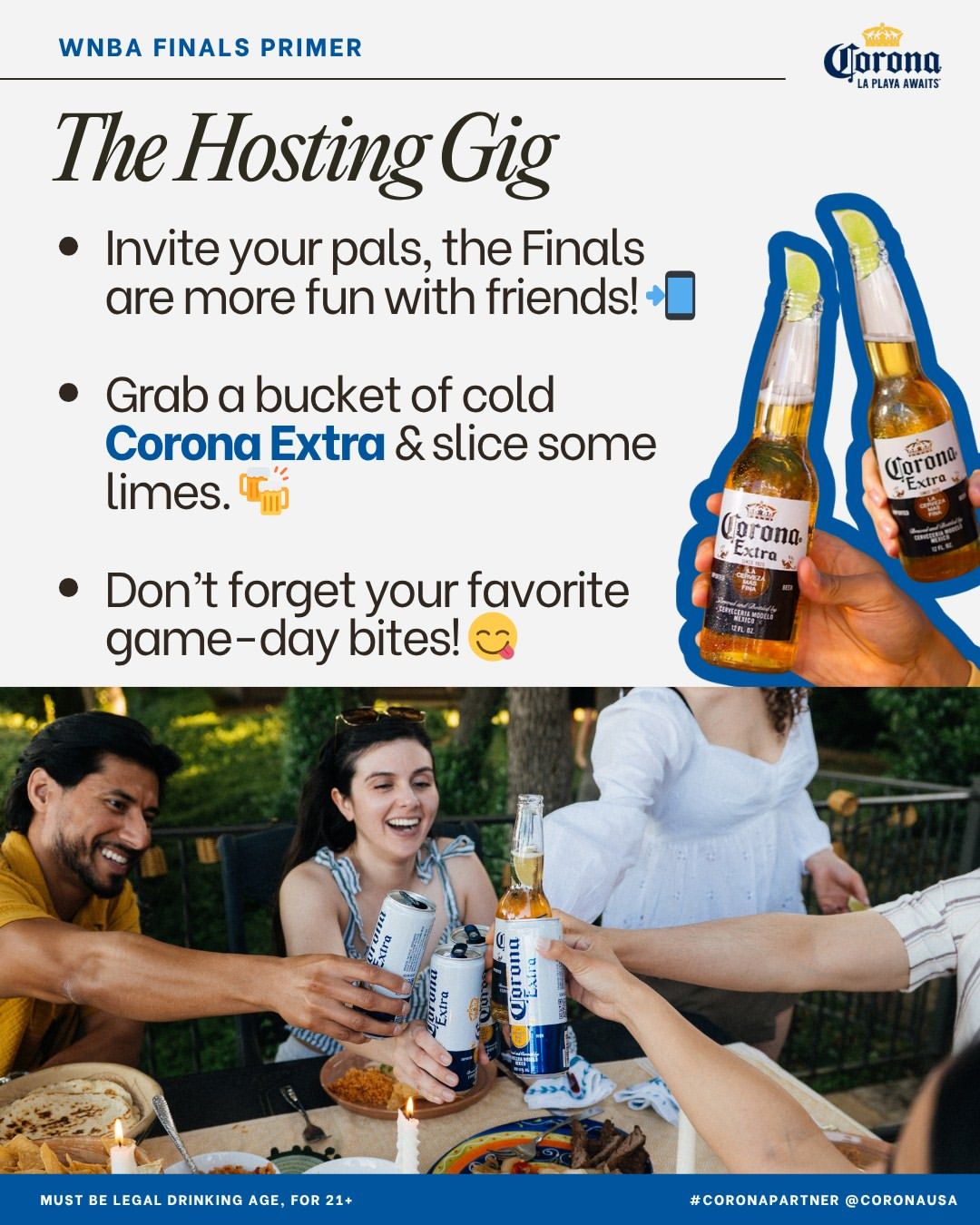 Enjoying the game with all your friends? Cheers to that