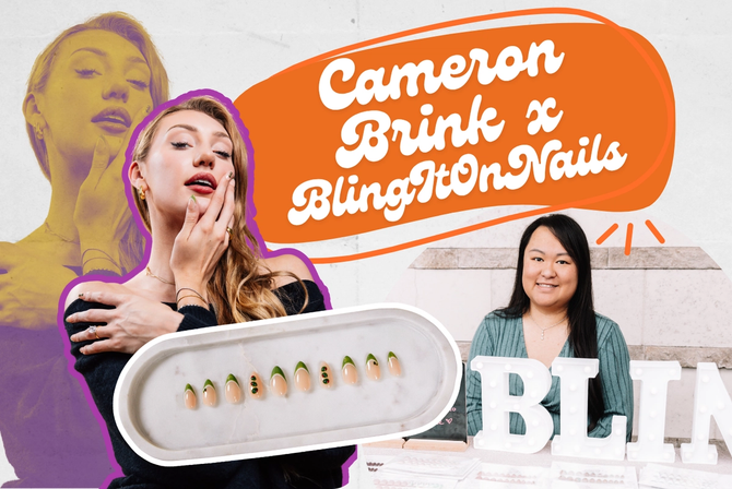 Cameron Brink showing off her nails