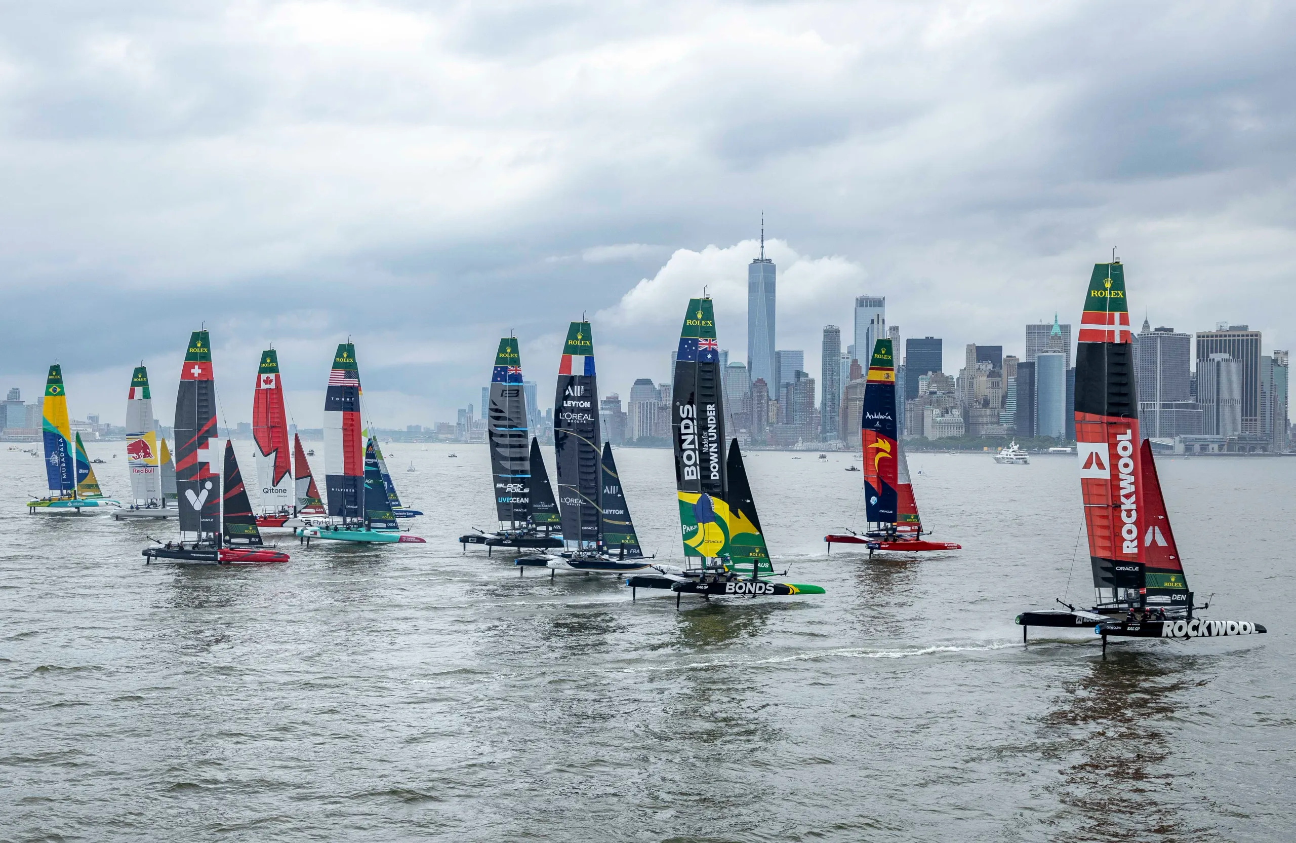 SailGP boats on the water