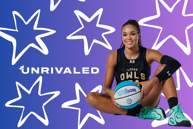 A graphic of Napheesa Collier.