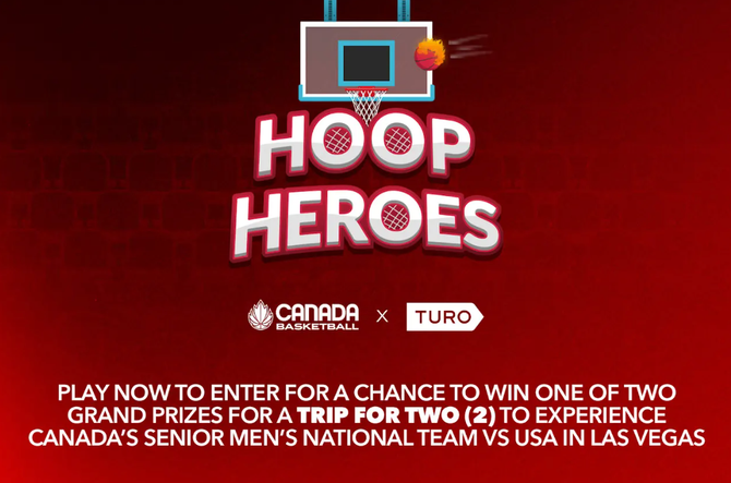 Canada Basketball and Turo's Hoop Heroes contest
