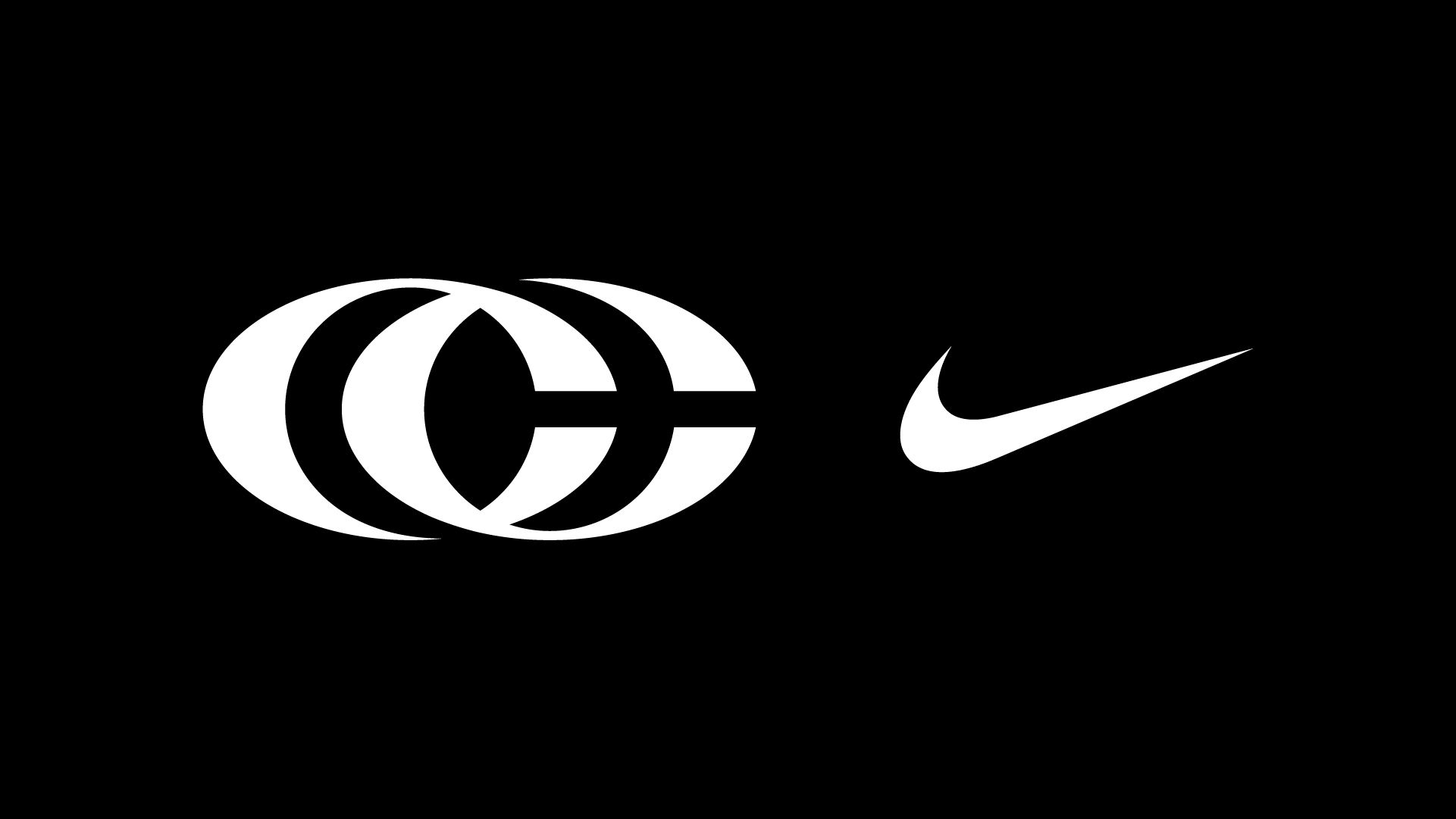 A graphic with Caitlin Clark's logo and the Nike logo.