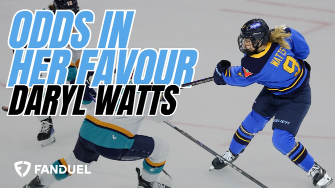 A graphic of an image of Daryl Watts with text reading "Odds in Her Favour: Daryl Watts".