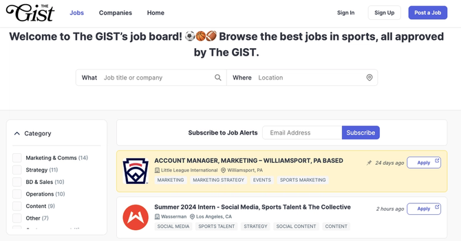 The GIST Job Board