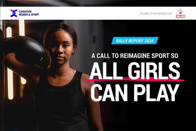 A Canadian Women & Sport graphic of their Rally Report 2024