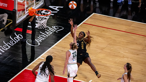 The Las Vegas Aces host the New York Liberty at Michelob Ultra Arena.