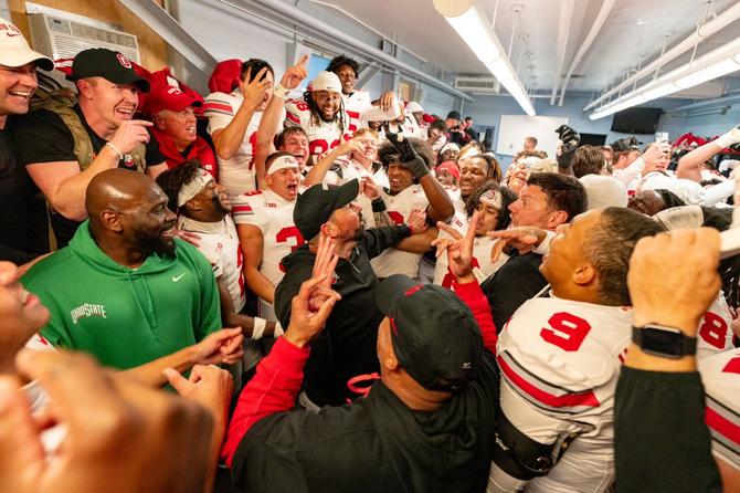 Ohio State celebrates its win over Penn State