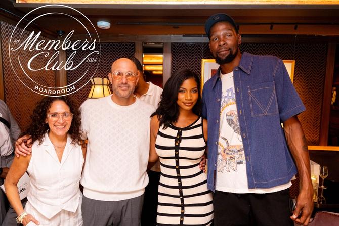 Kevin Durant posing with Boardroom Members Club