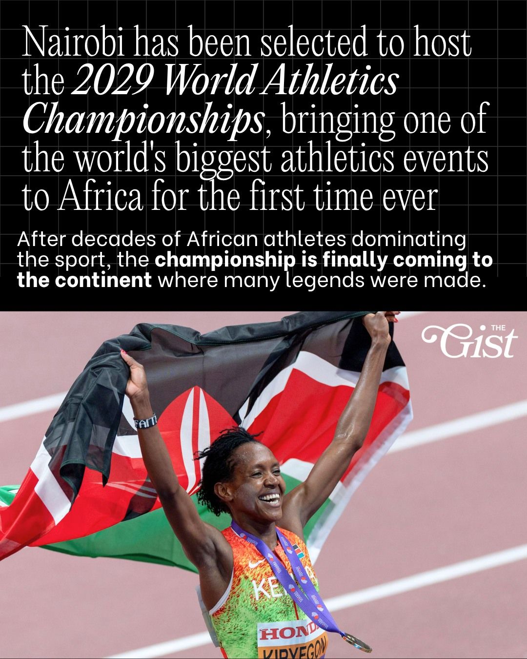 For the first time ever, the World Athletics Championships are coming to the African continent, with Nairobi, Kenya officially selected to host the 2029 edition. 💪⁣