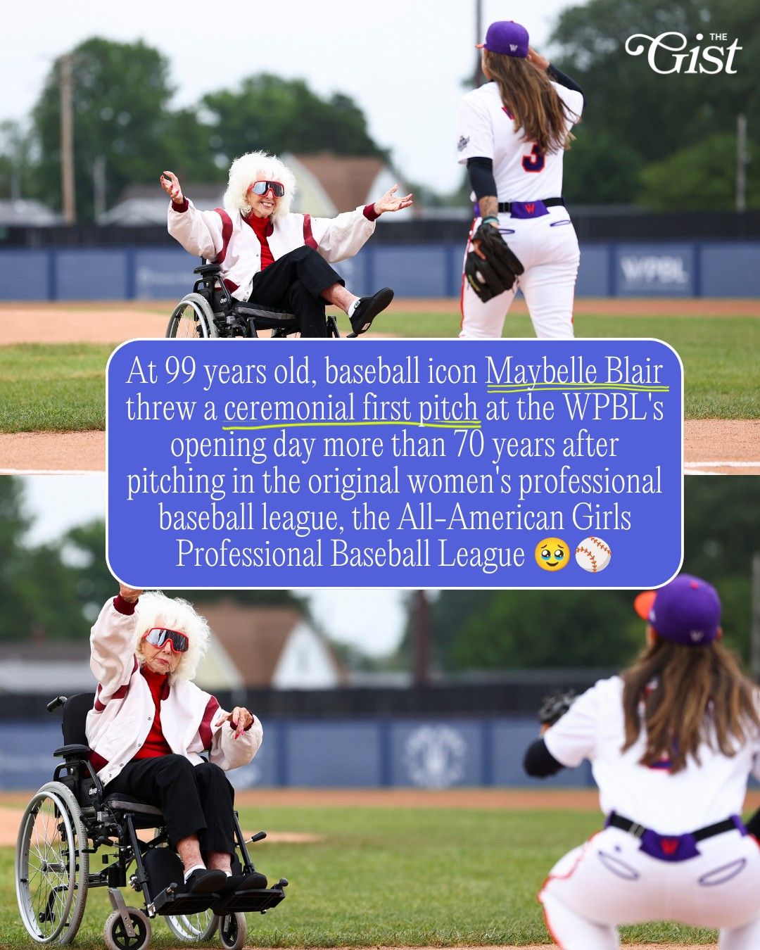 A trailblazer for women's baseball. ⚾🥹⁣