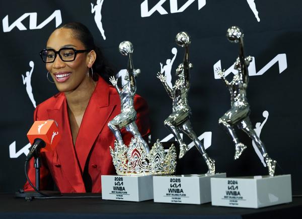 Las Vegas Aces icon A’ja Wilson wins fifth WNBA MVP