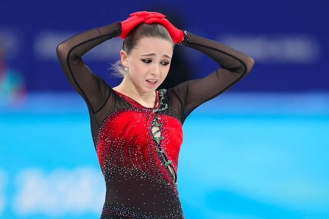 Russian Olympic Committee figure skater Kamila Valieva at the 2022 Beijing Games.