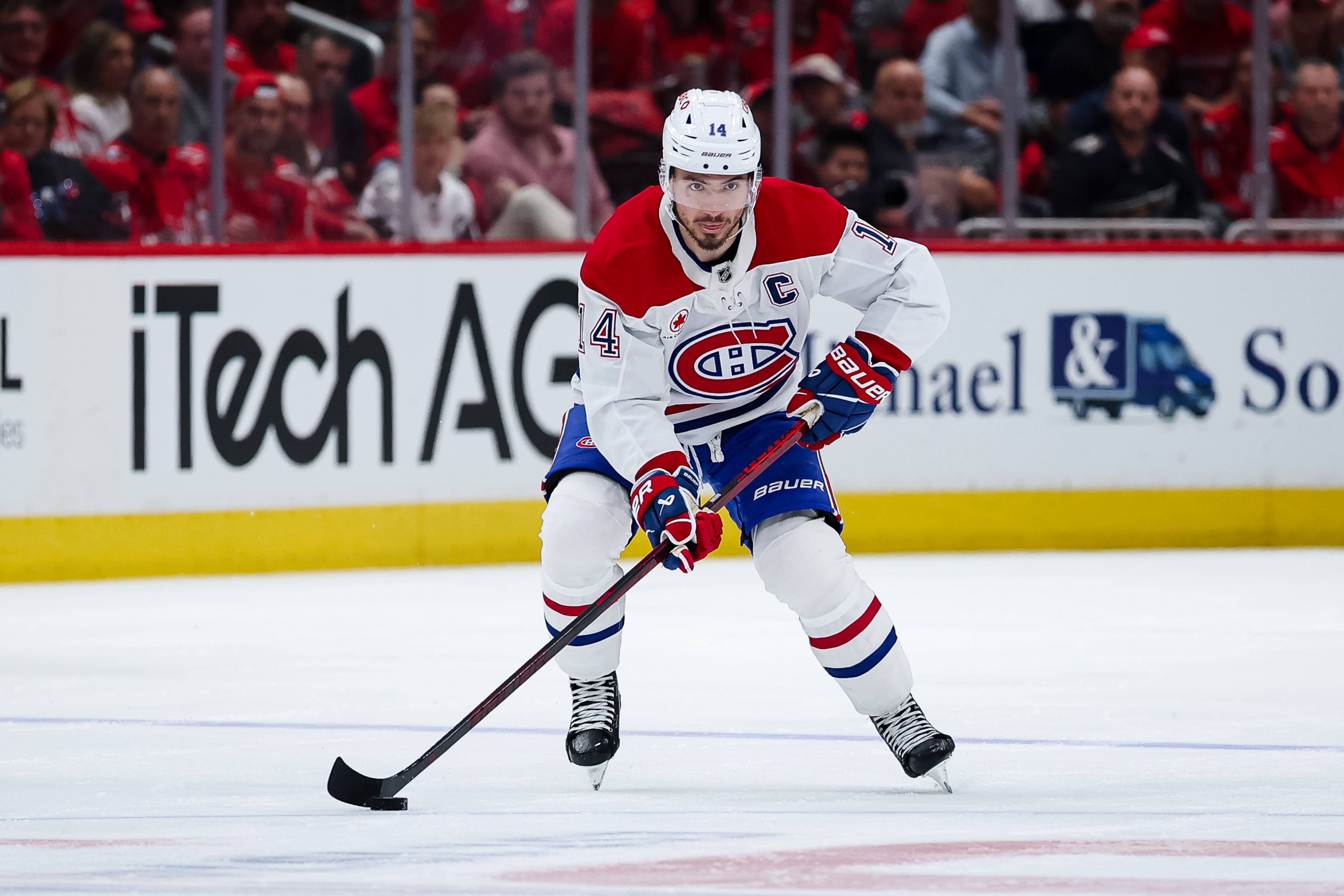 An image of a hockey player on the ice