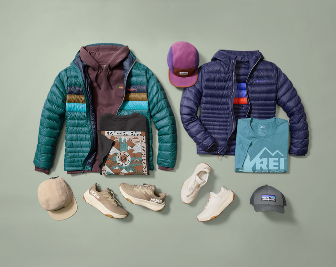 An image of REI products