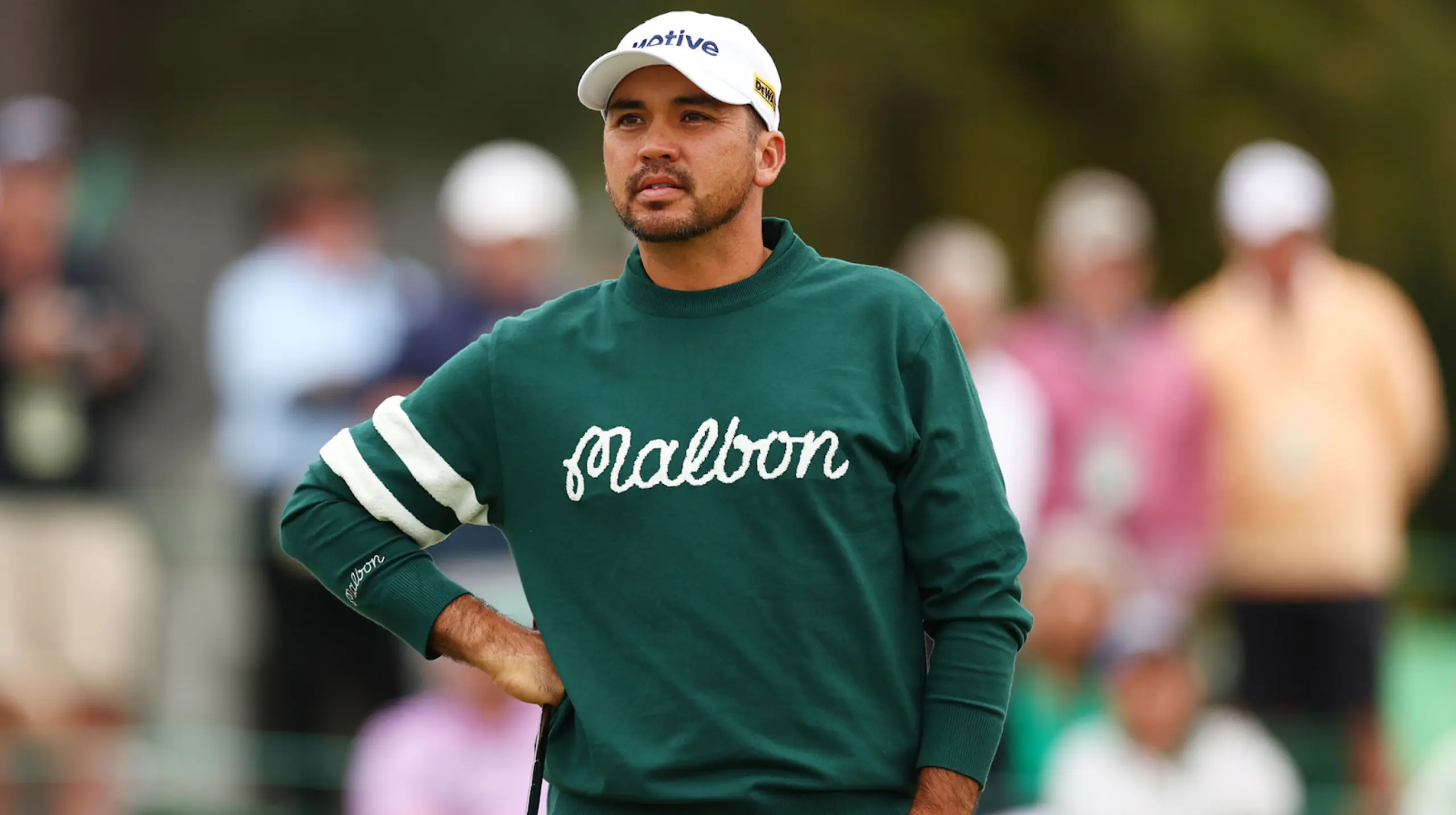 Jason Day in a Malbon sweater