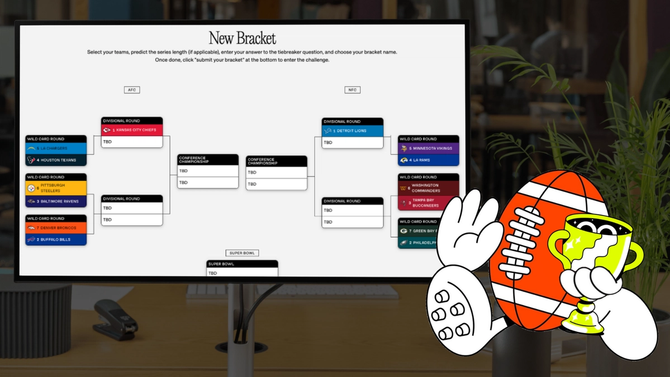 A graphic of The GIST's football bracket