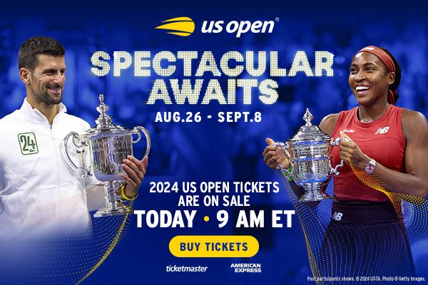 Novak Djokovic and Coco Gauff holding their championship trophies