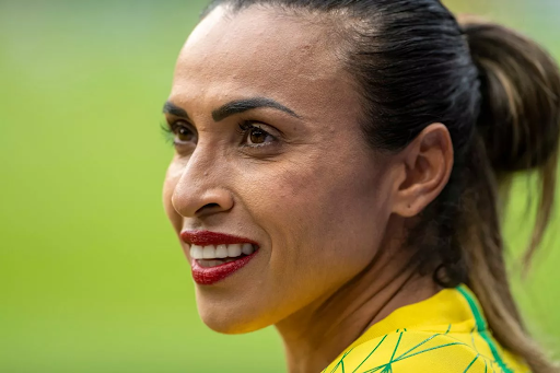 Brazilian soccer legend Marta wore red lipstick during the 2019 Women’s World Cup.