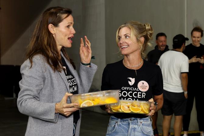 Angel City FC Investors Jennifer Garner and Glennon Doyle look on after the game against San Diego Wave FC at Banc of California Stadium on July 09, 2022 in Los Angeles, California.