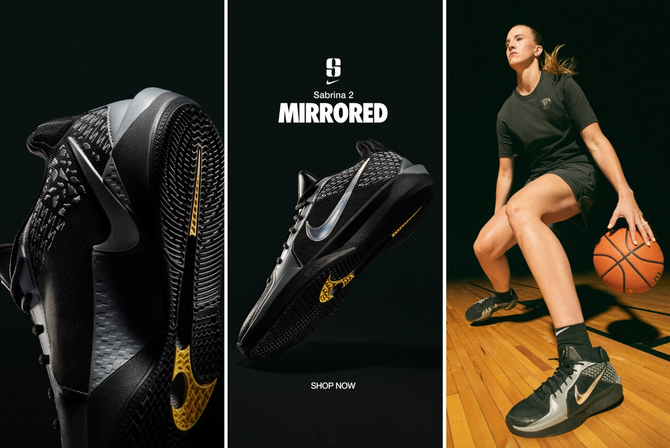 A graphic of Sabrina Ionescu's Mirrored Sabrina 2s