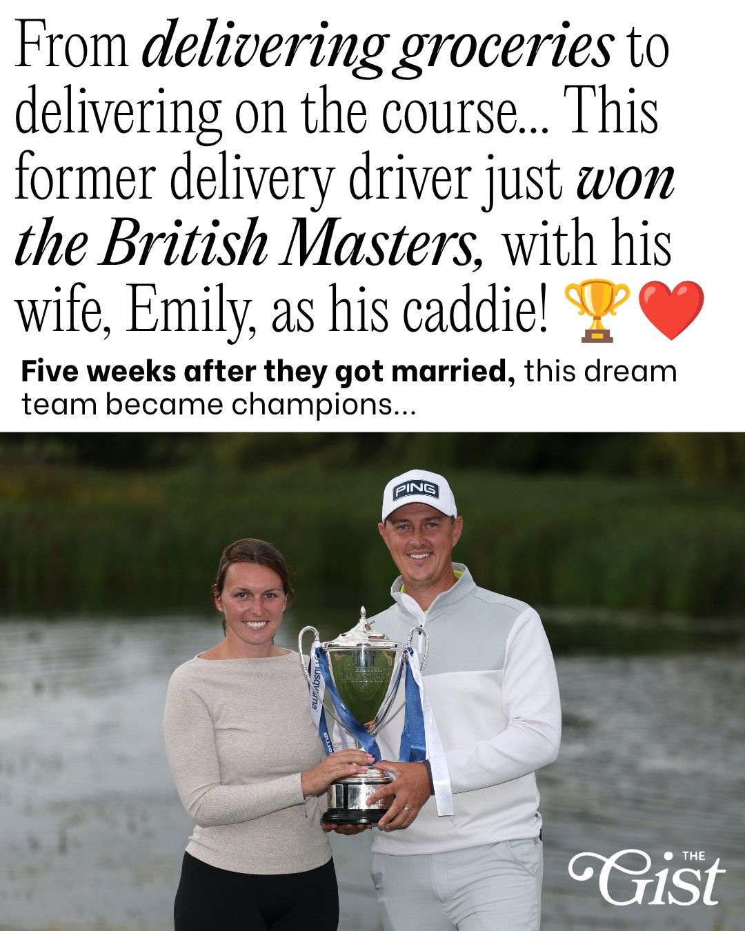 From grocery deliveries to a European Tour trophy. 🏆⁣