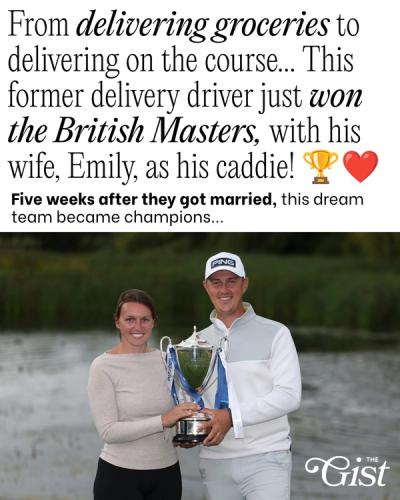 From grocery deliveries to a European Tour trophy. 🏆