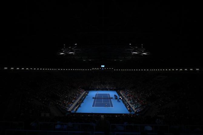 A general view during the singles matches on day two of Billie Jean King Cup Qualifier between Japan and Kazakhstan at Ariake Coliseum on April 13th, 2024 in Tokyo, Japan.