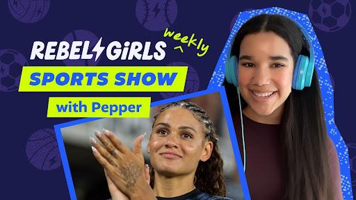 Rebel Girls host Pepper Persley features in a thumbnail for the Rebel Girls Weekly Sports Show with Pepper.
