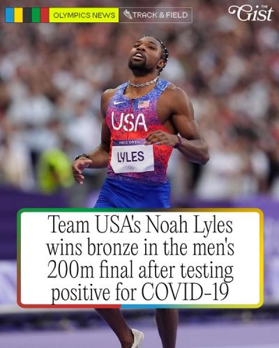 USA Track & Field has confirmed he tested positive for COVID two days ago. 🥴