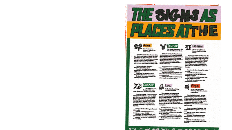 One static image of the latest print issue of Autostraddle magazine featuring a graphic design of a football, with a gif flashing the different pages inside.