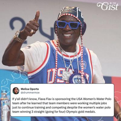 Flavor Flav, U.S. women's water polo's #1 hype man. ❤️