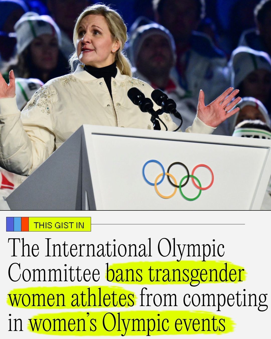 Protect trans athletes. 💔⁣