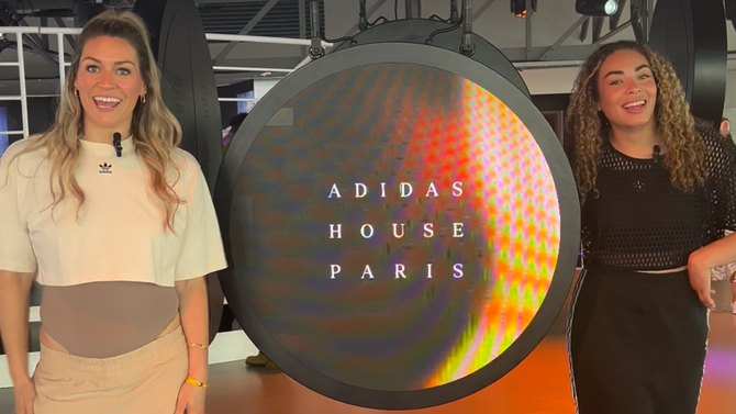 Natalie Spooner and Sarah Nurse at the adidas house in Paris