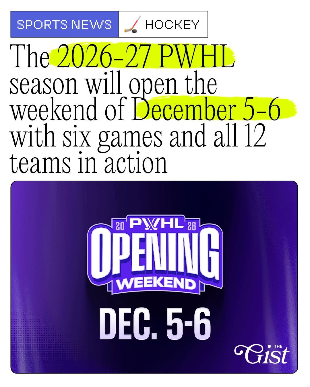 If you need us December 5th or 6th...don't. 🤩🏒