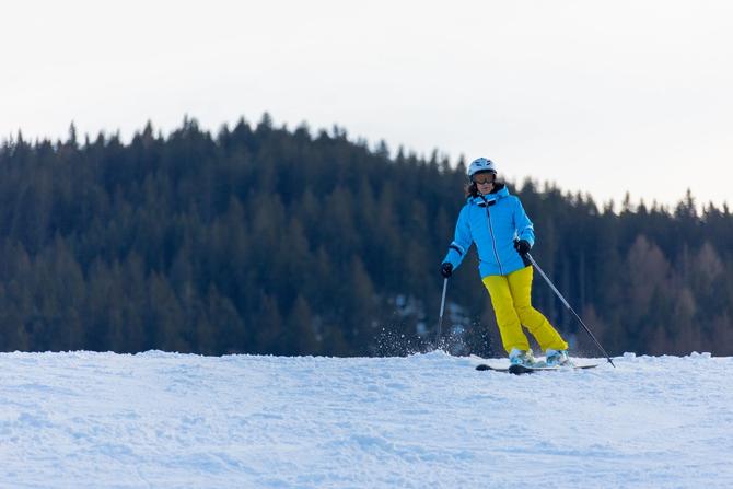 A person skiing on a mountain