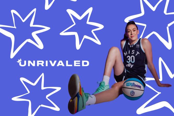 A graphic with an image of Breanna Stewart.