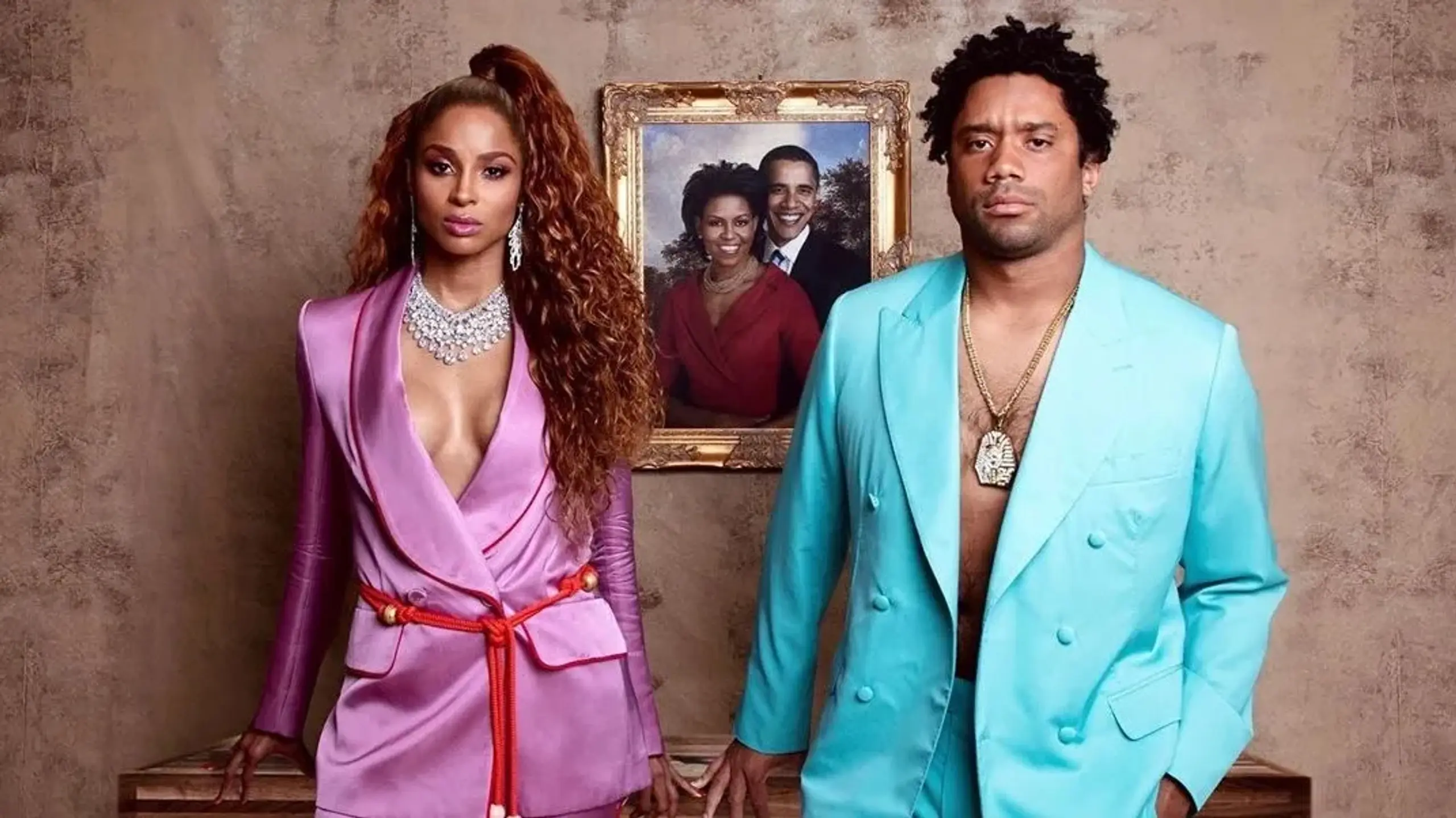 Ciara and Russell Wilson dressed as Beyoncé and Jay-Z