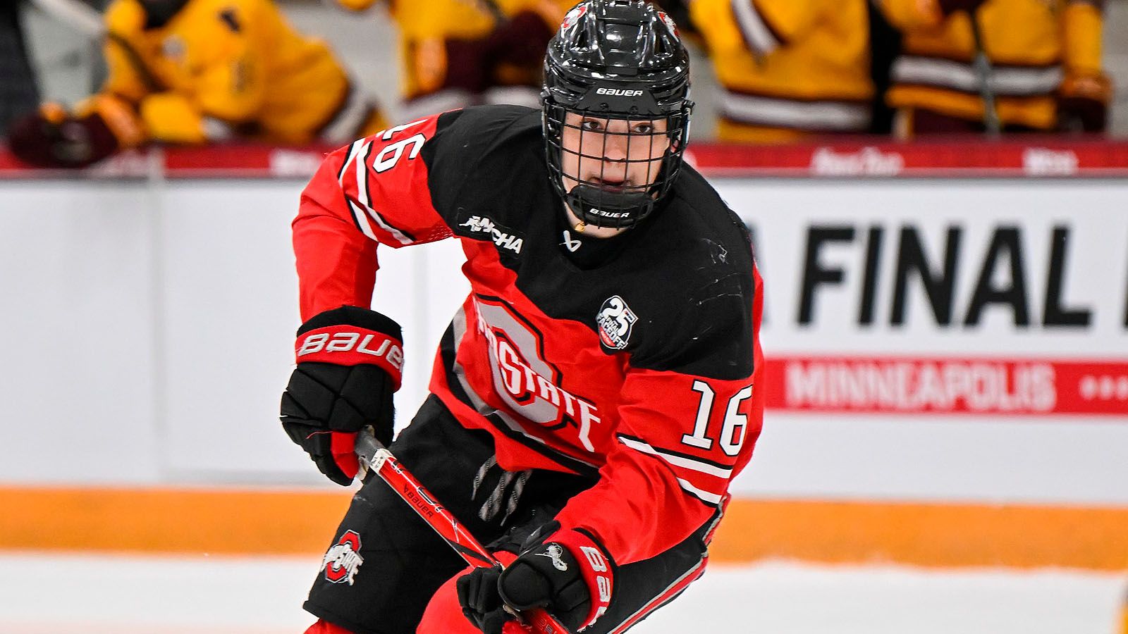 Ohio State’s Joy Dunne skates.