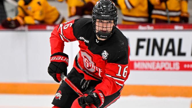 Ohio States Joy Dunne skates