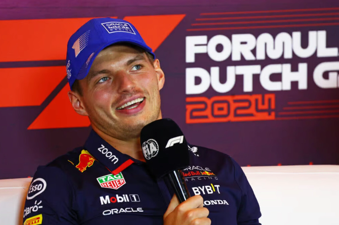 Max Verstappen speaks before the Dutch Grand Prix