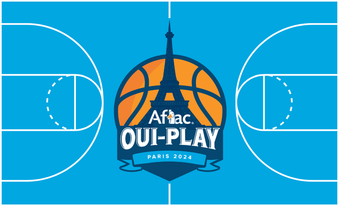 A graphic of Aflac Oui-Play Paris 2024