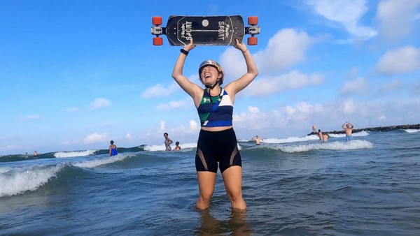 Brooke Johnson just skateboarded across the U.S.
