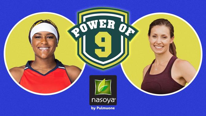 A graphic of Aaliyah Edwards promoting Power of 9 for Nasoya