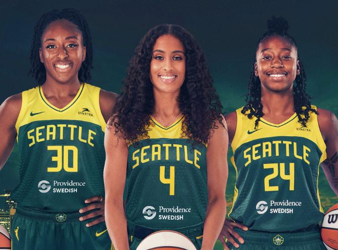 The Seattle Storm’s new big three of Nneka Ogwumike, Skylar Diggins-Smith, and Jewell Loyd